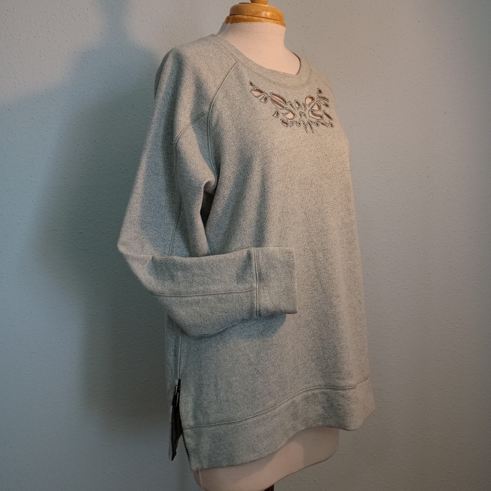 Scrollwork Cutout Tunic Sweater from Soft Surroundings